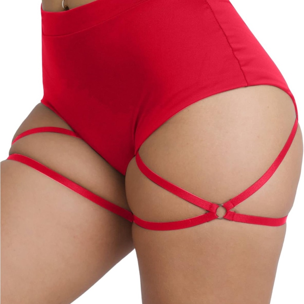 Red Strappy Bottoms
